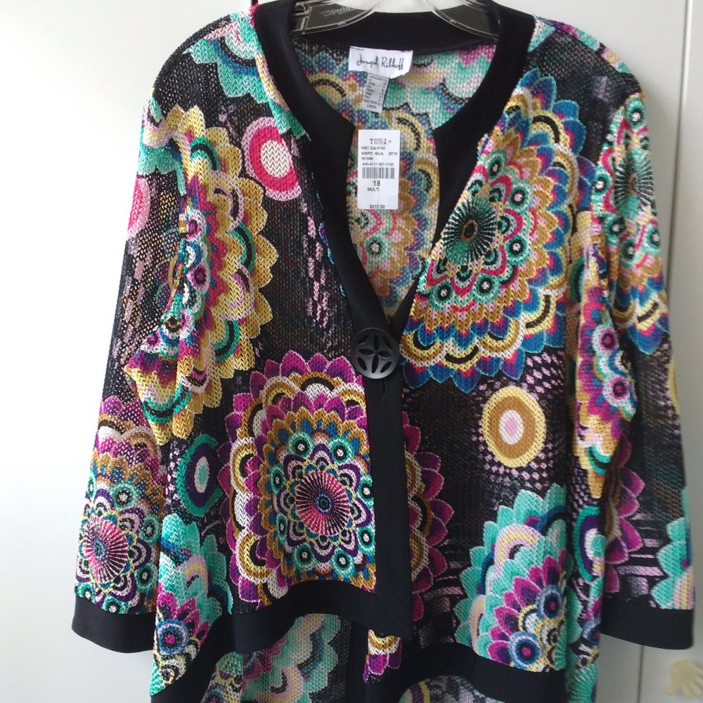 Joseph Ribkoff  Asymetrical Jacket, Soft & Colourful Asymetric